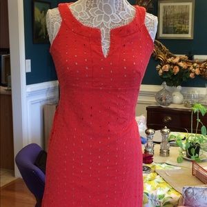 Donna Ricco red/orange mini dress LAST CHANCE